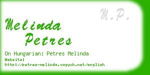 melinda petres business card